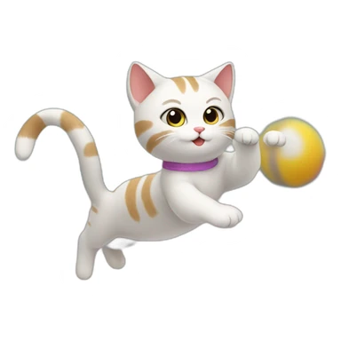 Gymnastic cat sticker