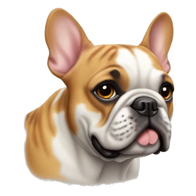 Tiger-colored French bulldog sticker