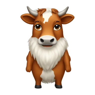 cow in a fox fur coat sticker