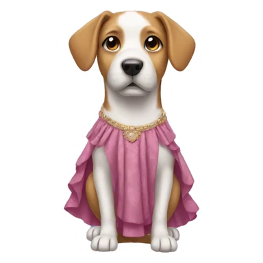dog wearing a dress sticker