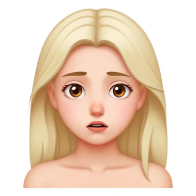 a girl who looks to the side and is desperate sticker