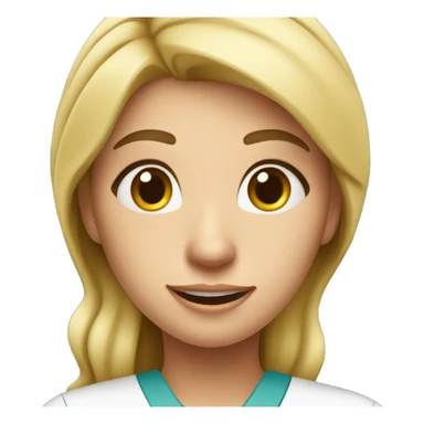 a blonde nurse sticker