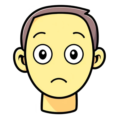 Confused face sticker