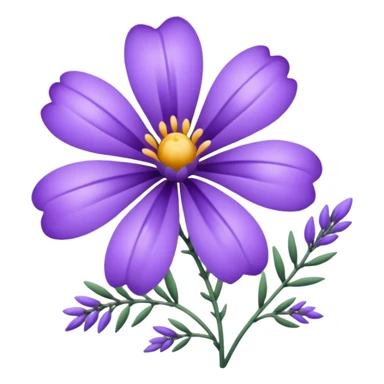 Purple flower fancy sticker