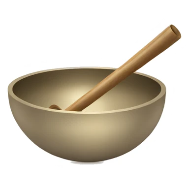 Tibetan Singing bowl with stick sticker