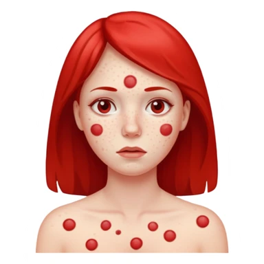 measles woman sticker