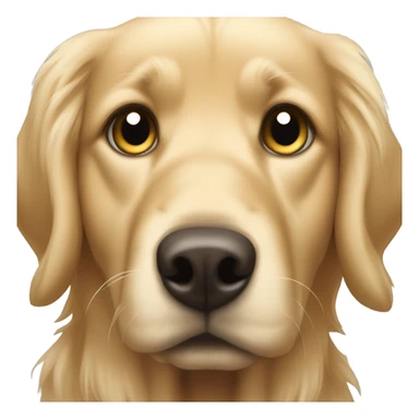Ashy blonde Golden retriever with big head sticker