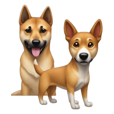 Malinois dog and Shiba Inu sticker