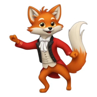 Renard qui danse le flamenco  sticker