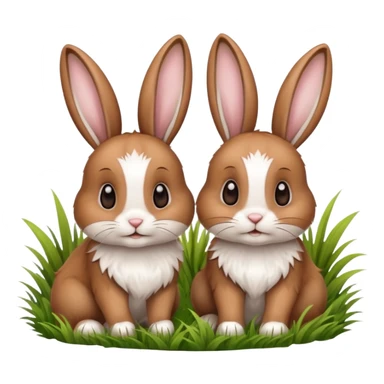 2 rabbits mating sticker