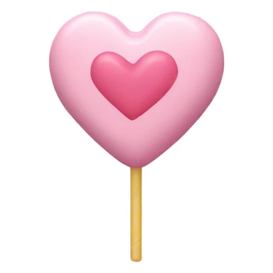 Pastel pink heart shaped candy sticker