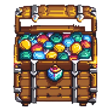 treasure chest overflowing with treasure sticker