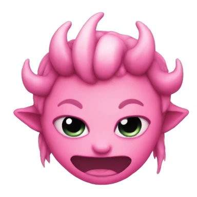 cute pink demon  sticker