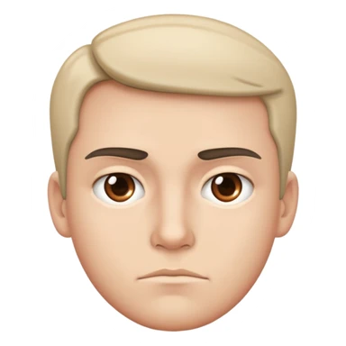 Serious face sticker