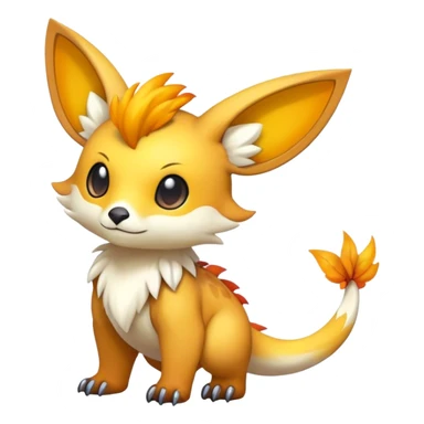 Cute cool colorful fantasy animal hybrid Fakemon full body sticker