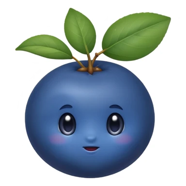 Single blueberry flat sticker