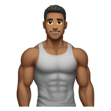 Muscle teen guy sticker