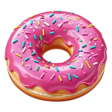 Pink Donut with sparkles  sticker