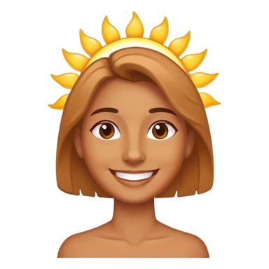 Sun shining with smile  sticker
