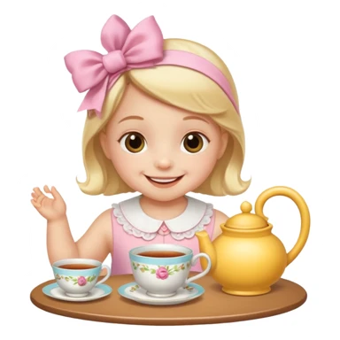 Baby tea party sticker