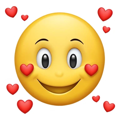 Smiley face with hearts sticker