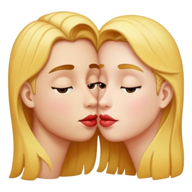 kissing face sticker