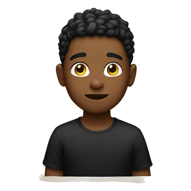 boy in black shirt indoors sticker