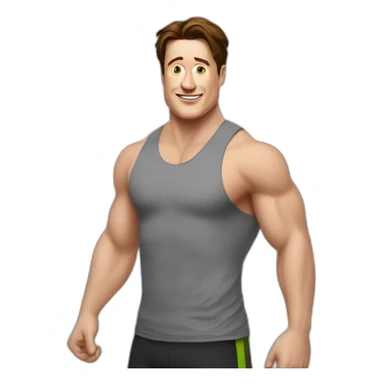 brendan fraser going to gym sticker