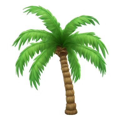 a palm tree with clouds around it  sticker