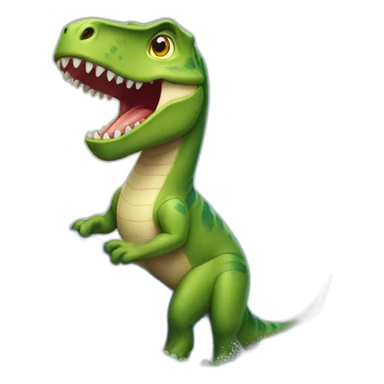 Dinosaure qui fait du surf sticker