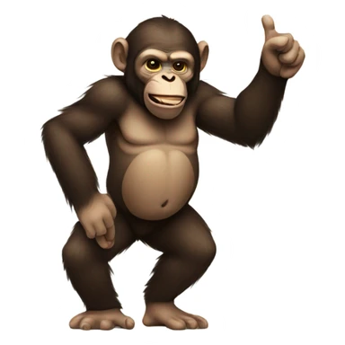 Ape with middle finger up sticker