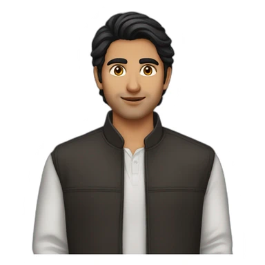 Saad Rahman, dark hair, bengali, man sticker