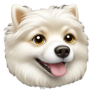 White Pomeranian with beige spots  sticker