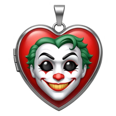 heart with a Joker inside it sticker