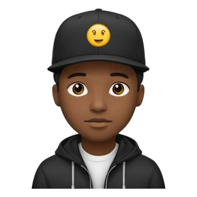 Snapback cap black person sticker