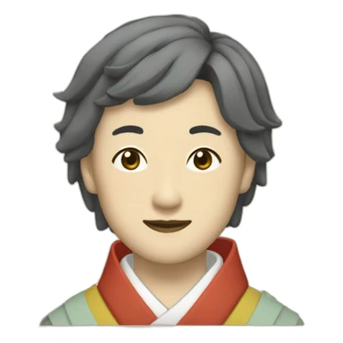 lgbt-scholar-in-the-heian-era-with-short-hair sticker