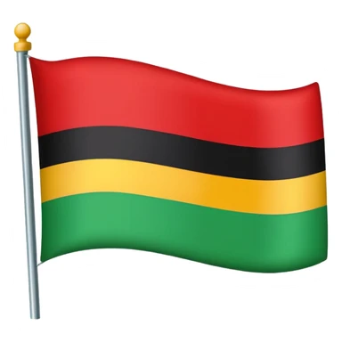 red on top, black in the middle, and green bottom horizontal stripe flag sticker