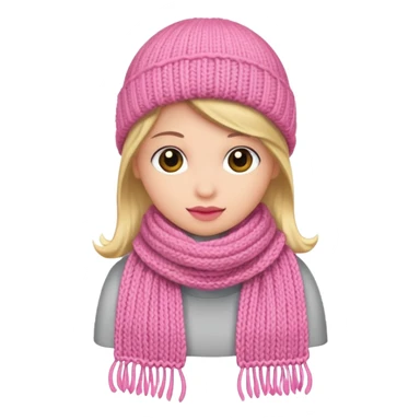 Pink scarf sticker
