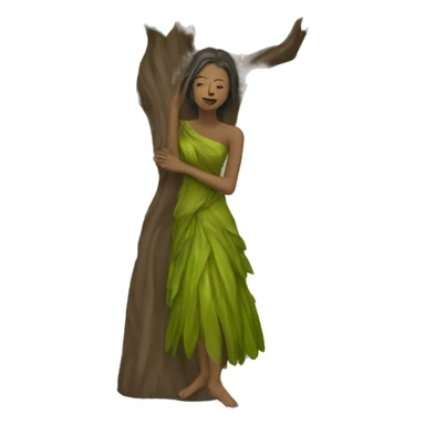 driade tree woman sticker