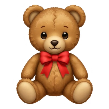 teddy bear with red ribbon sticker