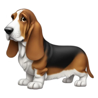 Dog basset hound full-body sticker