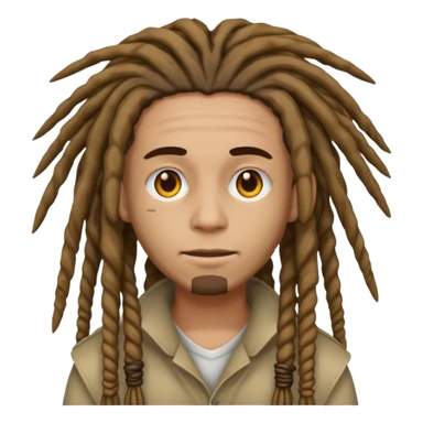 Nonchalant dread head  sticker