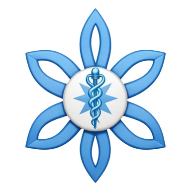 medical star of life (rod of Asclepius) symbol sticker