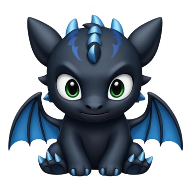 Emoj di night fury cute sticker