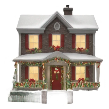 townhome decorated for Christmas sticker