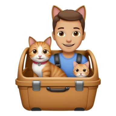 Walker + cat in carrier, Pet Walkers. sticker