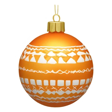 christmas ornament orange color sticker