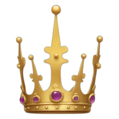 Smiley king crown sticker