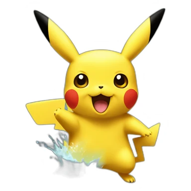 Pikachu is discharging sticker