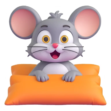 Jerry from Tom and Jerry cartoon waking up startled with wide eyes sticker
